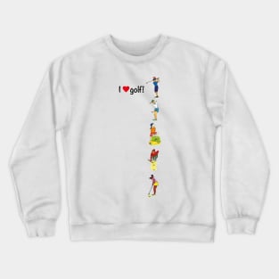 Women playing golf - women in sport Crewneck Sweatshirt